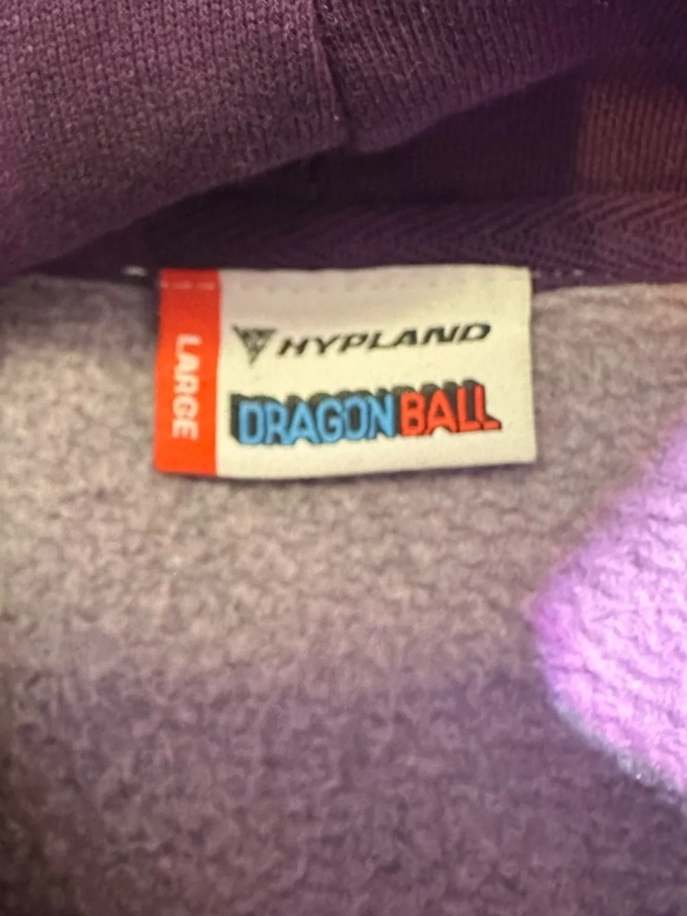 Purple Graphic Crewneck Hoodie with Neon Alien Motif